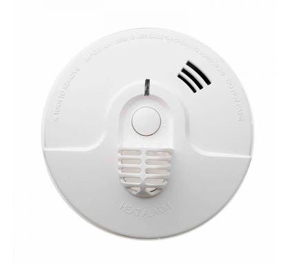 Lifesaver 240V heat alarm with 9V backup battery
