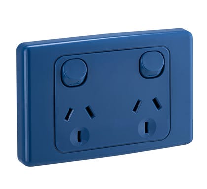 Clipsal Series 2000 Socket Swt Twin 10A 250V 2025-DB