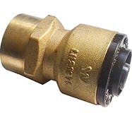 Bushpex Push-On No.2 Straight Connector 16mm X 3/4 Female