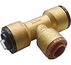 Bushpex Push-On No.24 Tee 15mm (1/2) Cu X 15mm (1/2) Cu X 16mm