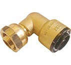 Bushpex Push-On No.63 Bent Tap Connector 20mm X 20mm Female Nut
