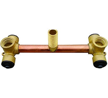 Bushpex Push-On Shower / Bath Assembly Right Angled 200mm (Floor Entry)