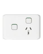 Clipsal Iconic 3015Xa-Vw Switched Socket - 1 Switch - 10 A - Vivid White