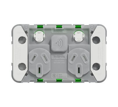 Clipsal Iconic Series Connected Socket Twin 10A 240V Zigbee -3025CSGZ