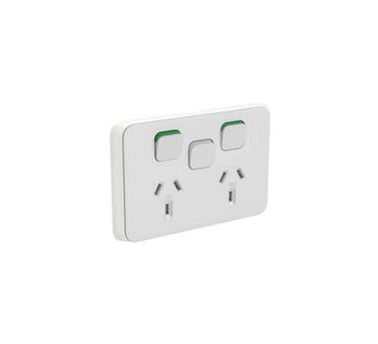 Clipsal Iconic Series Cover Frame - 3 Switches & 1 Sockets - 10 A - Horizontal - Cool Grey - 3025XC-CY