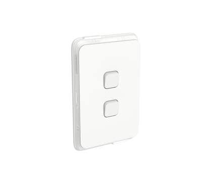 Clipsal Iconic Series 2 Switches - 10 A - Vertical - Ip44 - Vivid White - 3042V44-VW