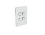 Clipsal Iconic Series Cover Frame - 4 Switches - Cool Grey - 3044C-CY