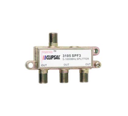 Clipsal Splitter 3W F Type Ter-1Leg Power Pass 1 Gangz - 3105SPF3