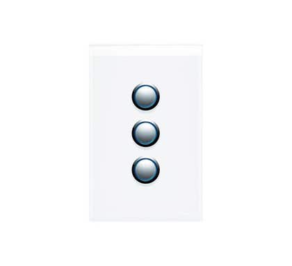 Clipsal Saturn Series Plate Grid & Surround 3 P/W 60Ser - 4063VH-PW