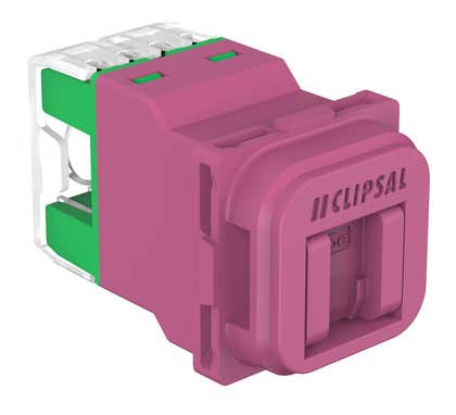 Rj45 Jack Cat5E Utp 40M Shutter Pink