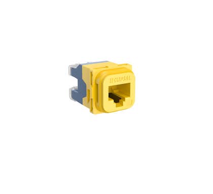 Clipsal 40RJ45SMA6-YL Clipsal Actassi Actassi Rj45 Cat6 Connector Unshielded 40 Mech - Pk X 1