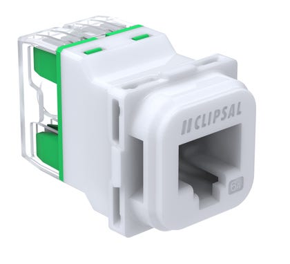 Clipsal Actassi Actassi S-110 Modular Jack R45 40M Unshielded Cat6A Translucent - Bag X 1 - 40RJ45SMA6AC-TN