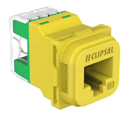 Rj45 Jack Cat6 Utp 40M Yellow