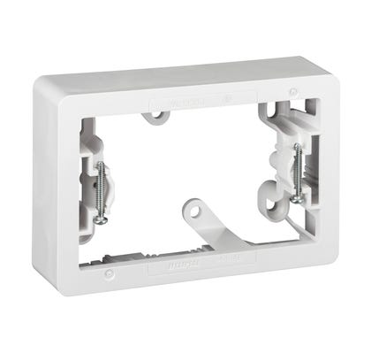 Clipsal Standard Series Mounting Box - Surface- 1 Gang - Depth 34 Mm - Vivid White - 449AB-VW