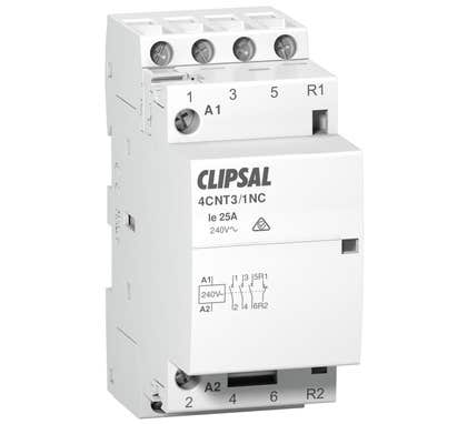 Clipsal Max 4 Contactors Max 4 25A Uc240Vac Ue 415Vac - 4CNT3/1NC