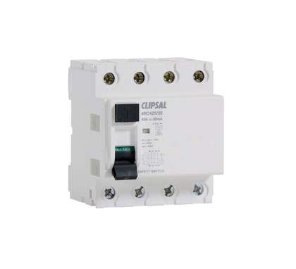 Clipsal Max 4 Rcd 4Mod 4P 25A 30Ma 10Ka - 4RC425/30