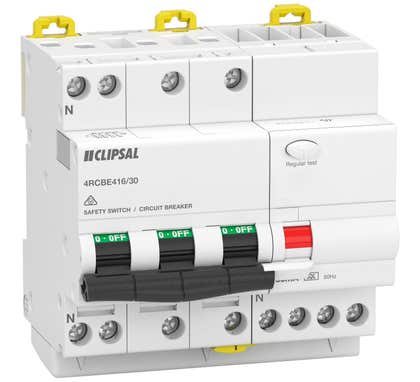 Clipsal Max 4 Max4 Rcbo 3Pn C 16A 30Ma A - 4RCBE416/30