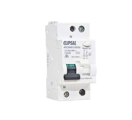 Clipsal Max 4 Rcbo C 32A 1Pn 30Ma 6Ka A Si Residual Cu - 4RCBM232SI30