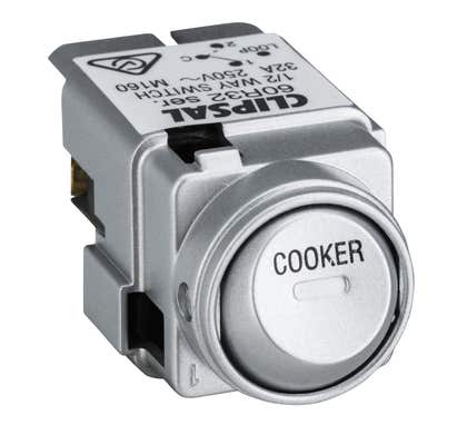 Clipsal Mech Assy 32A 250V Marked Cooker Arc/Slv - 60R32COOK-3A