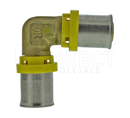 Bushpex Crimp Gas No.12 Elbow 16mm