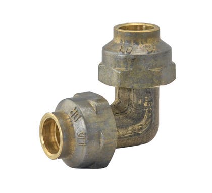 BRASS ELBOW COMPRESSION FLARED 15C X 15C