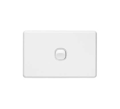 Clipsal Classic C2000 Series Switch 1 Gang Horizontal 10A White - C2031HA-WE