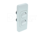Clipsal 2000 Series Two Gang Flush Light Switch 10Amp Vertical Architrave White - 2032A-WE