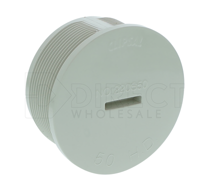 Clipsal Plug Conduit Pvc Screwed 50Mm Grey - 220S50-GY