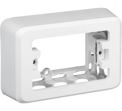 Clipsal Iconic Series Mounting Block, Deep, Surface, 40mm, 1 Gang, Vivid White - 3000DMVW