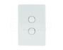 Clipsal Classic C2000 Series Two Gang Vertical Weatherproof Light Switch Ip66 10Amp White - C2032V66-WE