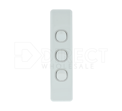 Clipsal Classic C2000 Series Switch 3 Gang Architraveitrave 10A White - C2033A-WE
