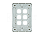 Clipsal Classic C2000 Series Six Gang Grid And Plate Horizontal/Vertical Mount White - C2036VH-WE