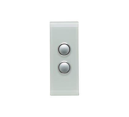 Clipsal Saturn Series Switch 2 Architrave Led 4000 Series Including Saturn Horizontal Ocean Mist - 4062AL-OM