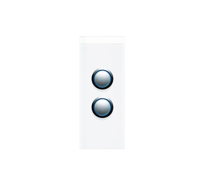 Clipsal Saturn Series Switch 2 Architrave Led 4000 Series Including Saturn Horizontal Pure White - 4062AL-PW