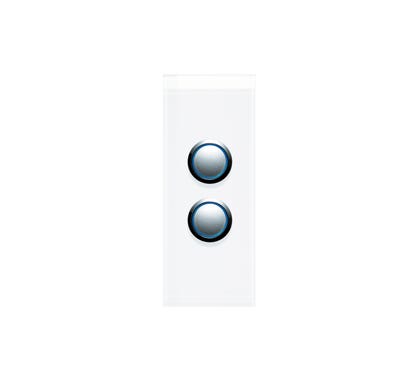 Clipsal Saturn Series Switch 2 Architrave Led 4000 Series Including Saturn Horizontal Pure White - 4062AL-PW