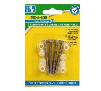Fix-A-Loo 209863 Pan Screw and Guard Kit For Fastening Cistern Pans to Concrete Floors