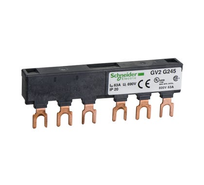 Schneider Electric GV2G245 Energy sensor 2 TAP OFFS BUSBAR GV2 63A 45MM PITCH