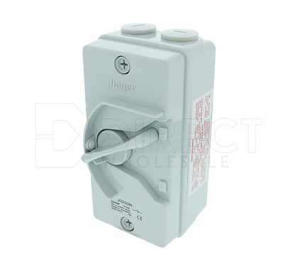 Hager JG220IN - IP66 20A 2P Isolator