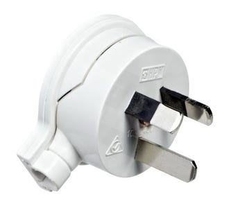 Plug Top 15A 250V 3P Side Entry White