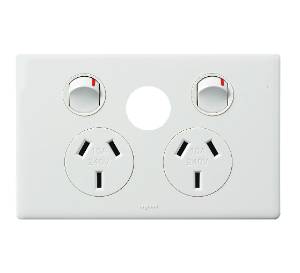 Legrand ED777XWE Excel Life Dedicated Plate Series GPO