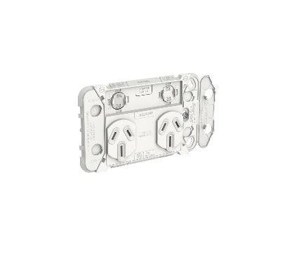 Clipsal Iconic 3025-15G 2 Switched Sockets - 15 A