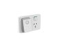Clipsal Iconic 3025Nw-Cyclipsal Iconic Cover Frame - 1 Switch And 1 Socket And Sensor - 10 A - Cool Grey