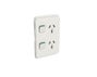 Clipsal Iconic 3025Vc-Wy Cover Frame - 2 Switches & 2 Sockets - 10 A - Verti - Warm Grey