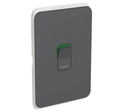 Clipsal Iconic 3041-45C-An Cover Frame - 1 Cooker Switch - Anthracite