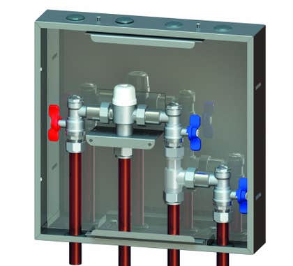 AVG 15mm Tmv With Bypass Plumbed In Stainless Steel Box - Tmv15Pb-Pib