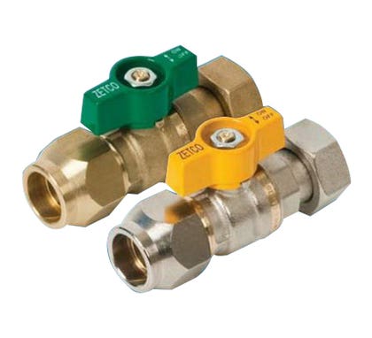 Zetco Gas Valve Kit 20mm Flared X 20mm Conetite