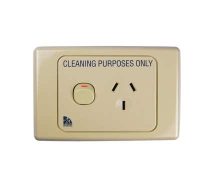 Clipsal Medilec Series Powerpoint Sock Swt Single 10 Amps Cleaner Purp Only - ML2015C-BG