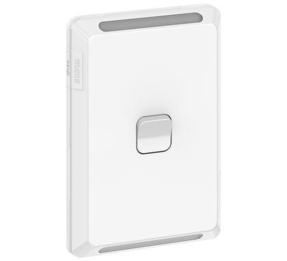 Clipsal Pro Series Switch Vertical Ip44 1 Or 2 Way 20 A / 16 Ax White - P3041V44-XW