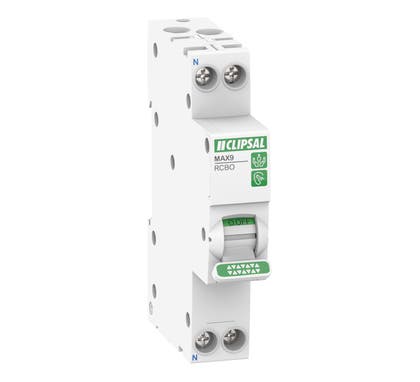 Clipsal MAX9 RCBO 1PN C 16A 30mA A SLIM 40ms - MX9R3116F