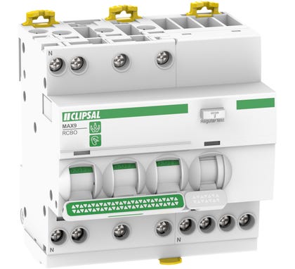Clipsal MAX9 RCBO 3PN C 10A 30mA A 5MOD VI - MX9R3510